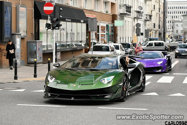 Lamborghini Aventador spotted in Warsaw, Poland