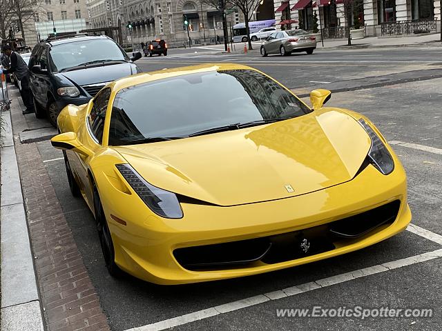 Ferrari 458 Italia spotted in Washington DC, United States