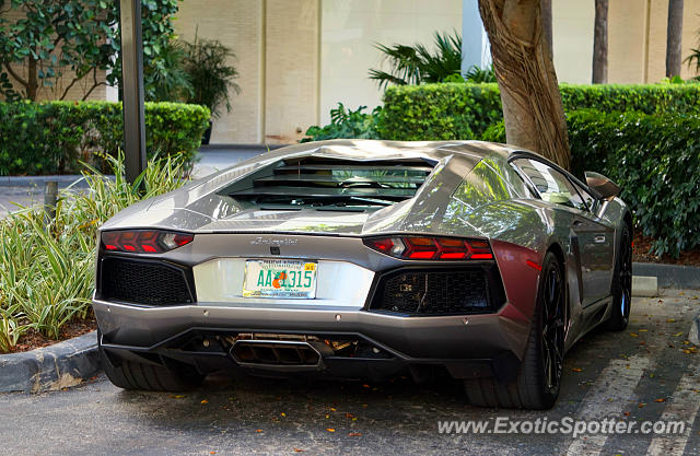 Lamborghini Aventador spotted in Miami Beach, Florida