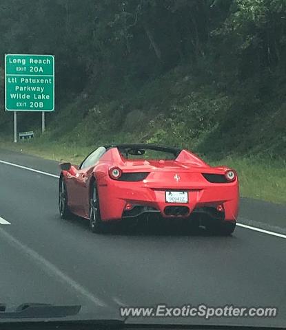 Ferrari 458 Italia spotted in Columbia, Maryland