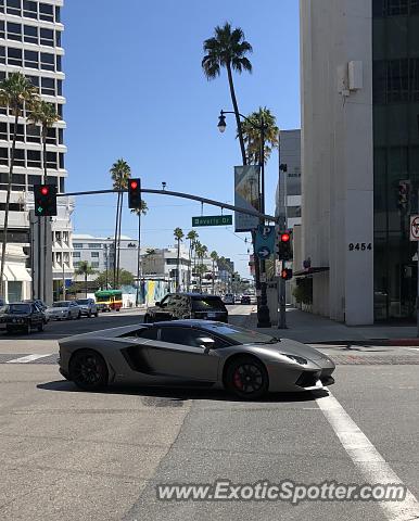 Lamborghini Aventador spotted in Beverly Hills, California