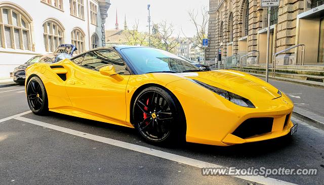 Ferrari 488 GTB spotted in Zurich, Switzerland