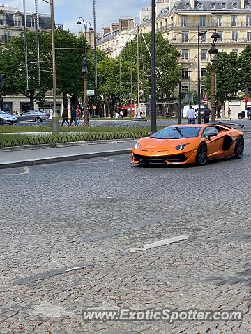 Lamborghini Aventador spotted in PARIS, France