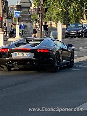 Lamborghini Aventador spotted in PARIS, France