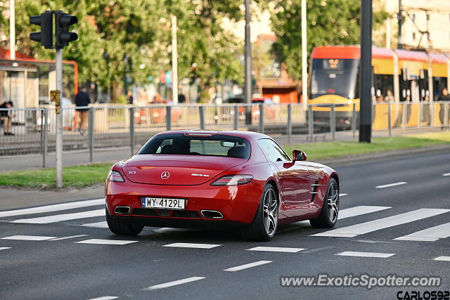 Mercedes SLS AMG spotted in Warsaw, Poland