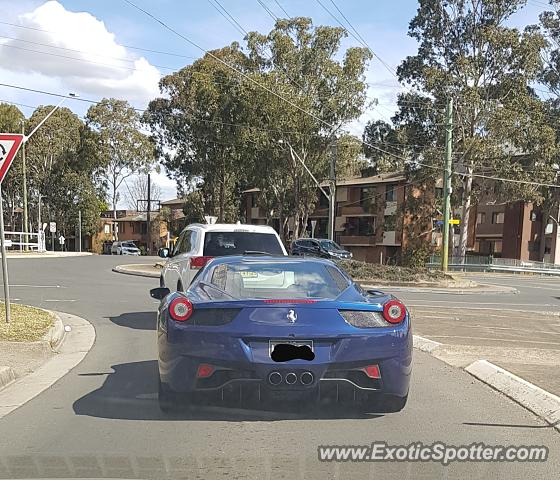 Ferrari 458 Italia spotted in Penrith, Australia