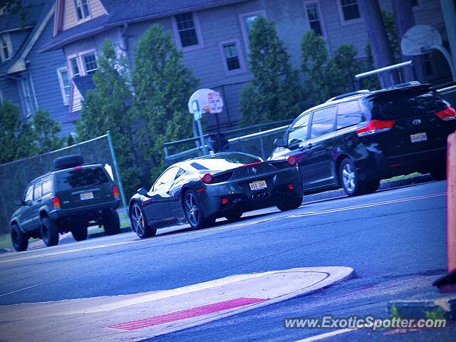 Ferrari 458 Italia spotted in Summit, New Jersey