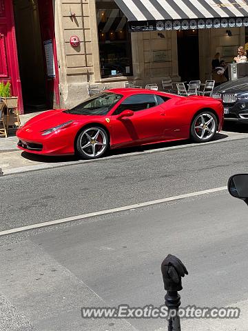 Ferrari 458 Italia spotted in PARIS, France