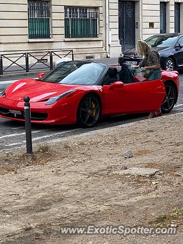 Ferrari 458 Italia spotted in PARIS, France