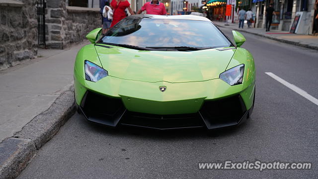Lamborghini Aventador spotted in Old Quebec City, Canada
