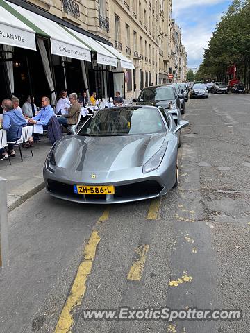 Ferrari 488 GTB spotted in PARIS, France
