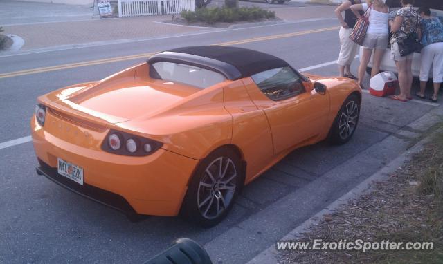 Tesla Roadster spotted in Siesta Key, Florida