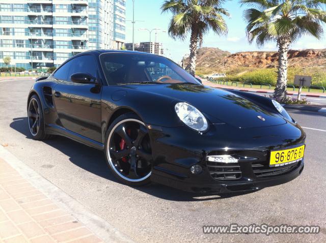 Porsche 911 Turbo spotted in Herzliya Pituah, Israel