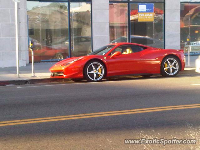 Ferrari 458 Italia spotted in Los Angeles, California