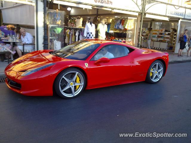 Ferrari 458 Italia spotted in Saint Tropez, France