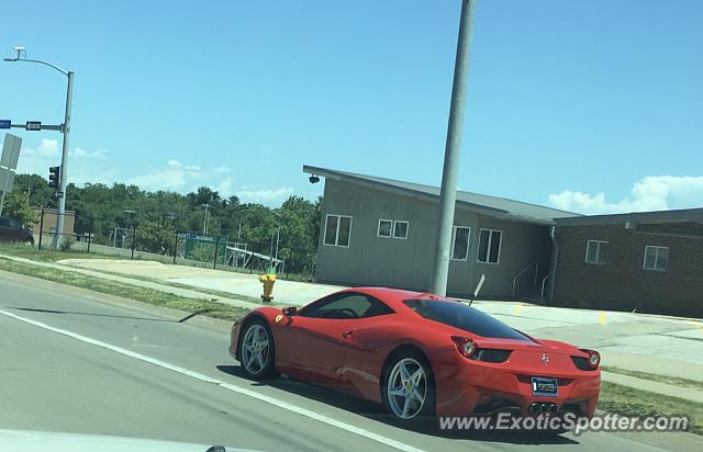 Ferrari 458 Italia spotted in Des Moines, Iowa