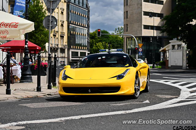 Ferrari 458 Italia spotted in Warsaw, Poland