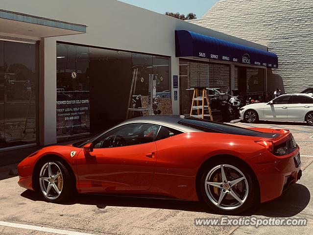 Ferrari 458 Italia spotted in La Jolla, California