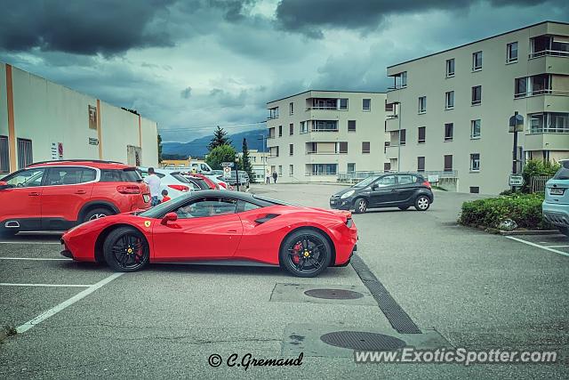 Ferrari 488 GTB spotted in Marly, Switzerland
