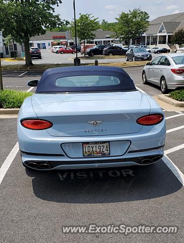 Bentley Continental spotted in Potomac, Maryland