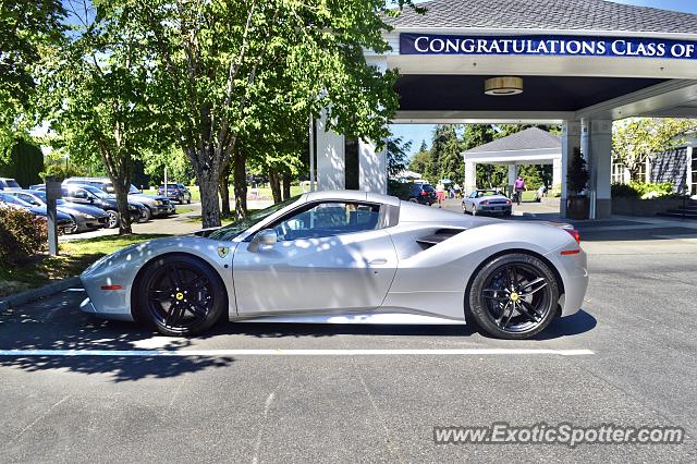 Ferrari 488 GTB spotted in Medina, Washington