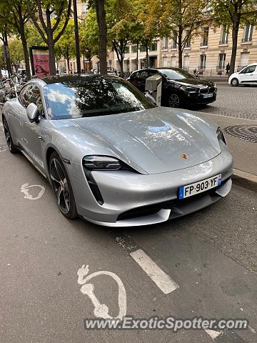 Porsche Taycan (Turbo S only) spotted in PARIS, France