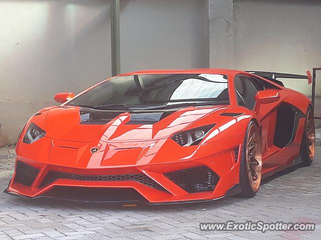 Lamborghini Aventador spotted in Serpong, Indonesia
