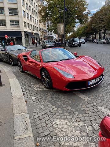 Ferrari 488 GTB spotted in PARIS, France