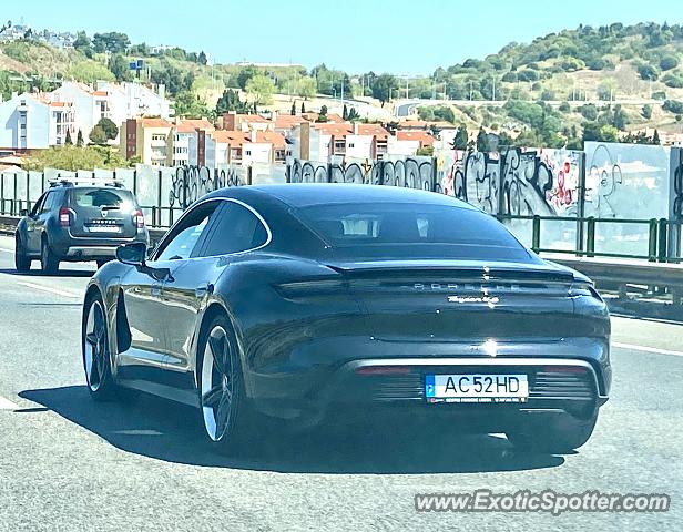Porsche Taycan (Turbo S only) spotted in Oeiras, Portugal
