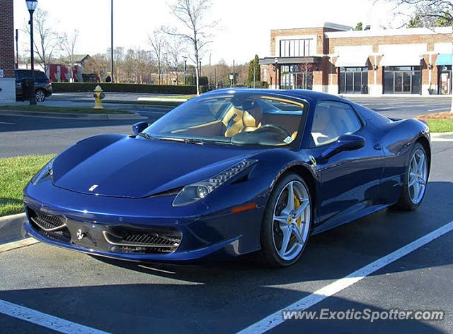 Ferrari 458 Italia spotted in Charlotte, North Carolina