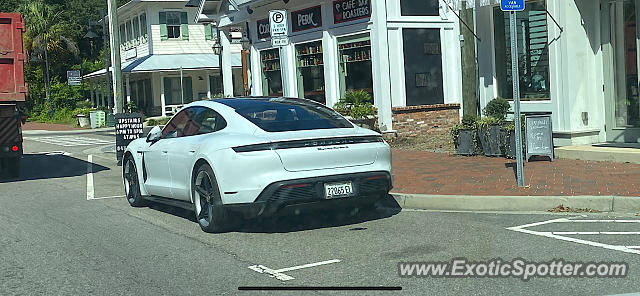 Porsche Taycan (Turbo S only) spotted in Bluffton, South Carolina