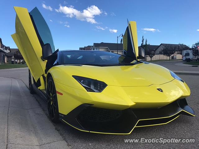 Lamborghini Aventador spotted in Calgary, Canada
