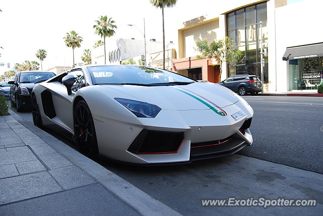 Lamborghini Aventador spotted in Beverly Hills, California