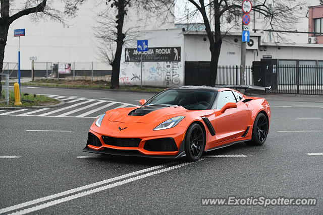 Chevrolet Corvette ZR1 spotted in Warsaw, Poland