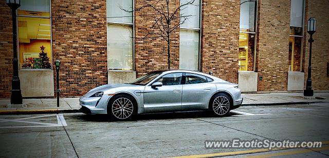 Porsche Taycan (Turbo S only) spotted in Bloomfield Hills, Michigan