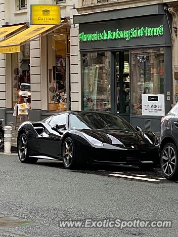 Ferrari 488 GTB spotted in PARIS, France