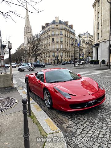 Ferrari 458 Italia spotted in PARIS, France