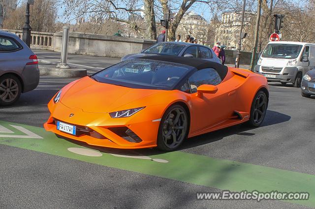 Lamborghini Huracan spotted in Paris, France
