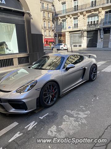 Porsche Cayman GT4 spotted in PARIS, France