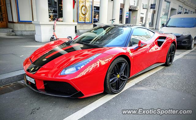 Ferrari 488 GTB spotted in Zurich, Switzerland
