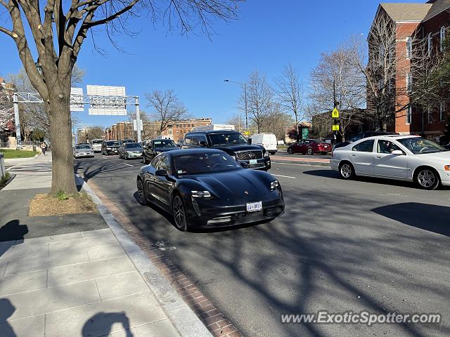 Porsche Taycan (Turbo S only) spotted in Washington DC, United States