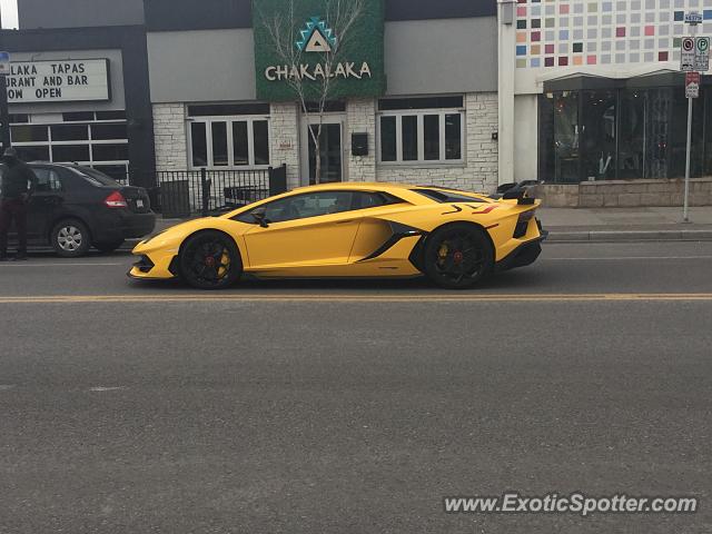 Lamborghini Aventador spotted in Calgary, Canada