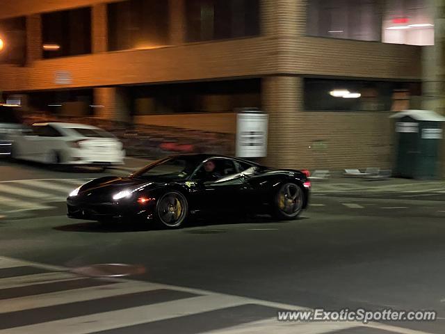 Ferrari 458 Italia spotted in Washington DC, United States