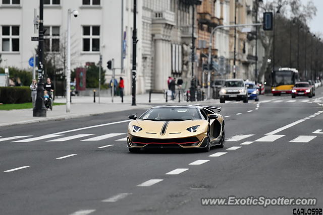 Lamborghini Aventador spotted in Warsaw, Poland