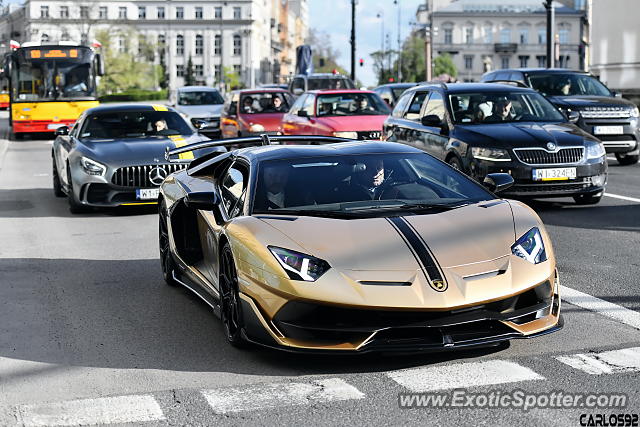 Lamborghini Aventador spotted in Warsaw, Poland