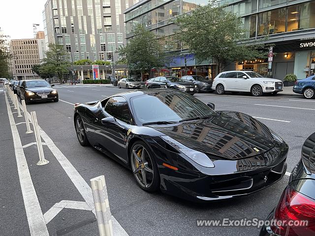 Ferrari 458 Italia spotted in Washington DC, United States