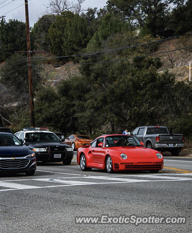 Porsche 959 spotted in Malibu, California