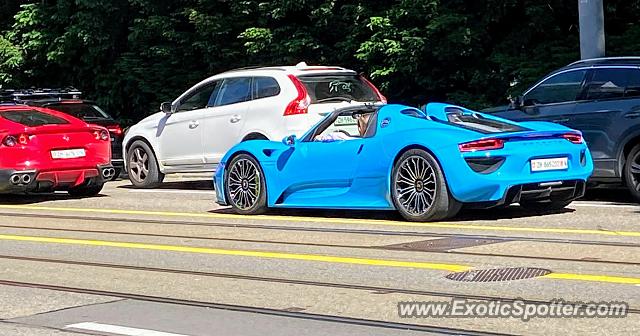 Porsche 918 Spyder spotted in Zurich, Switzerland
