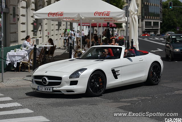 Mercedes SLS AMG spotted in Warsaw, Poland