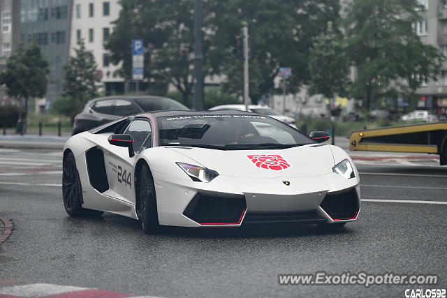 Lamborghini Aventador spotted in Warsaw, Poland